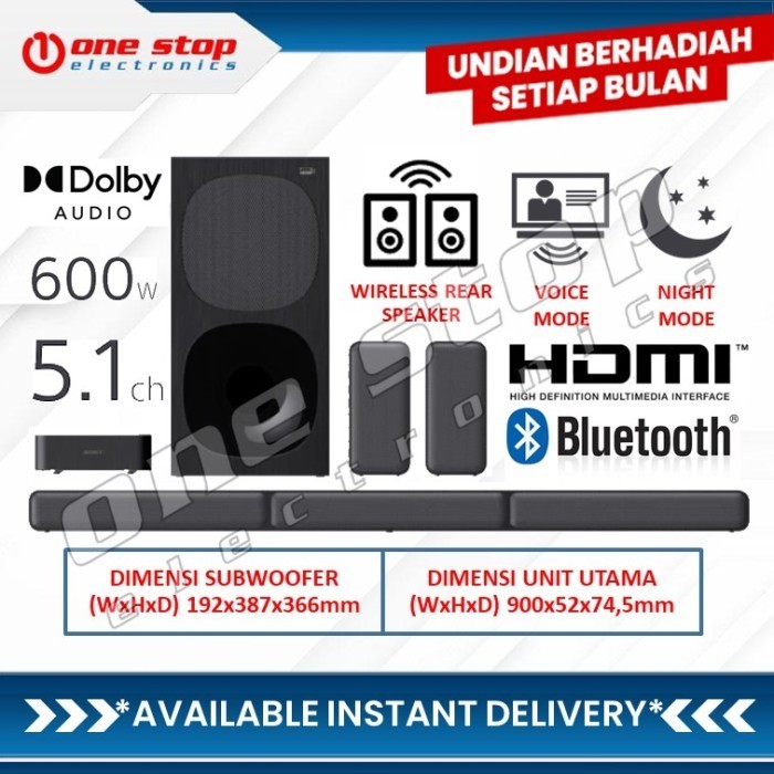 Jual SONY HT-S40R Home Cinema Soundbar System 5.1ch w/ Wireless ...