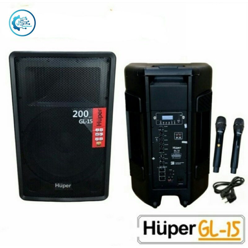 Jual SPEAKER PORTABLE HUPER GL15 GL 15 15INCH BLUETOOTH ORIGINAL ...