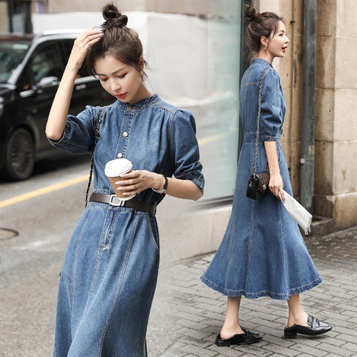 Button down fishtail skirt sales