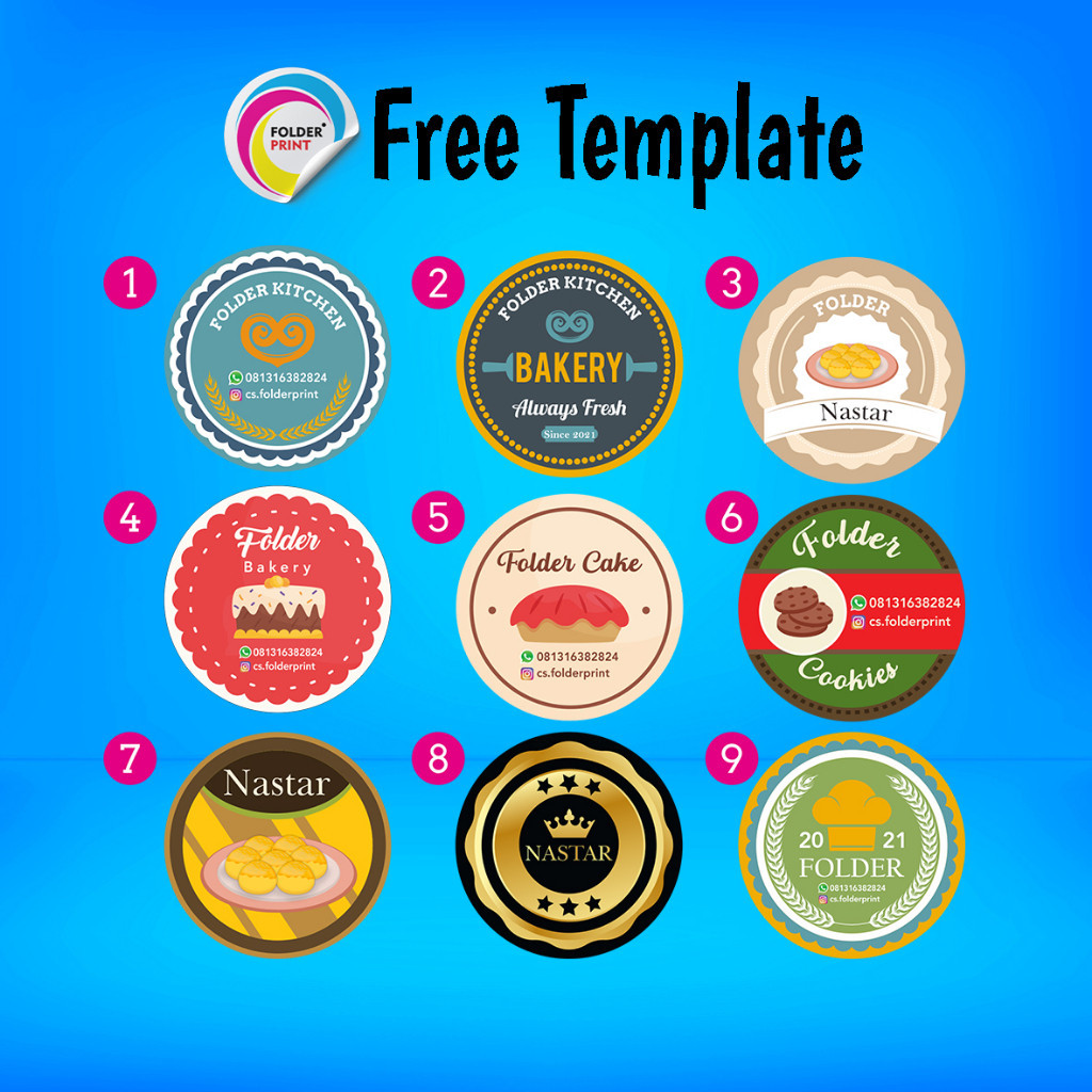 Jual Cetak Stiker Label Bulat Custom Kemasan Produk Free Desain Custom ...