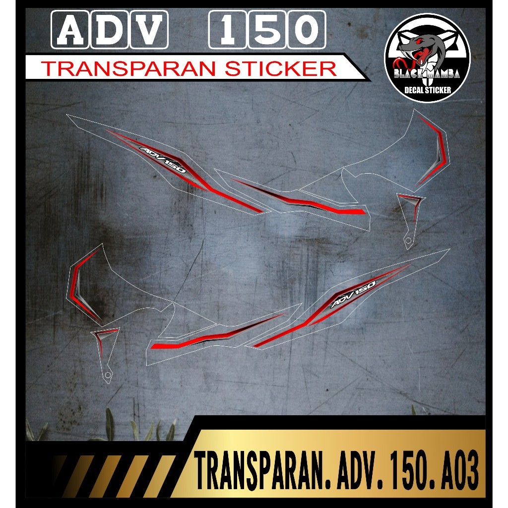 Jual Sticker TRANSPARAN ADV 150 Decal STRIPING ADV 150 HONDA ADV code ...