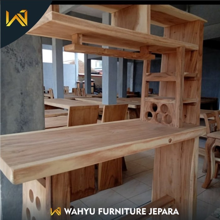 Jual Meja Mini Bar Trembesi Meh Suar Mebel Jepara | Shopee Indonesia