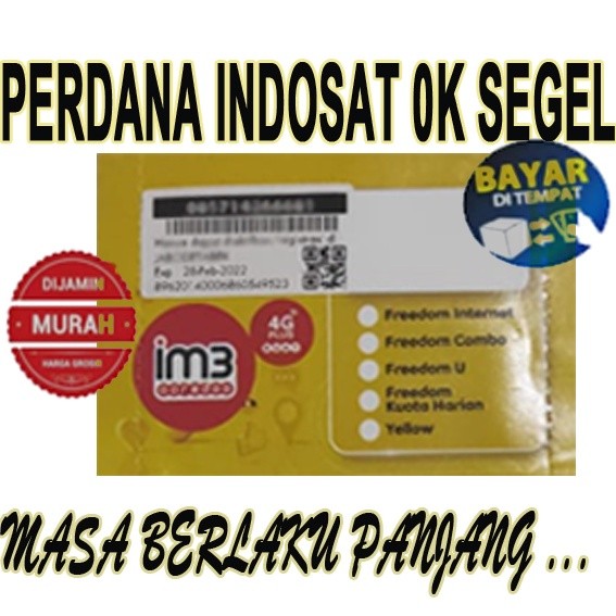 Jual KARTU PERDANA INDOSAT IM3 SEGEL EXP PANJANG | Shopee Indonesia