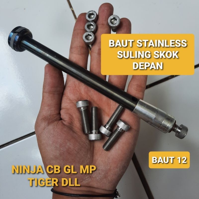 Jual Baut Suling Shock Depan Ninja Tiger Dll Custom Bubut Shopee Indonesia