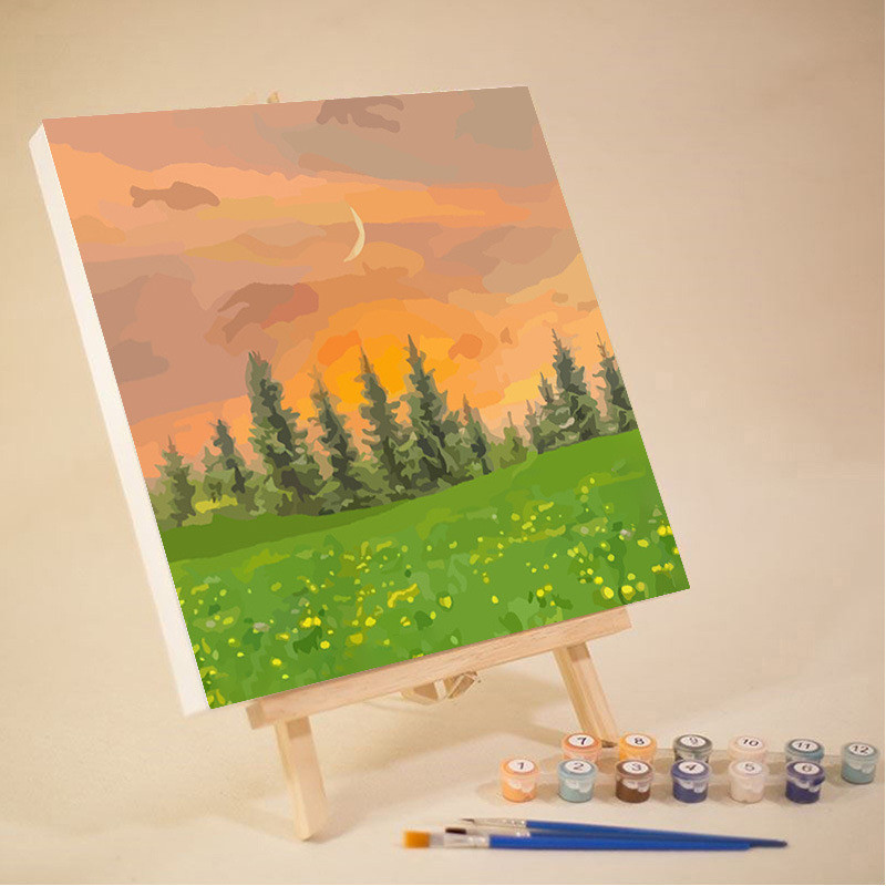 Jual Paint By Number 20x20 Nature Series DIY Painting Kit Canvas Paint