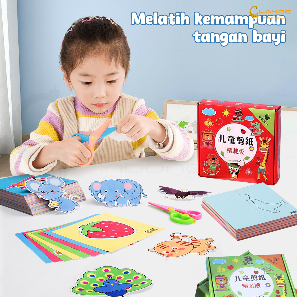 Jual LAKOE DIY cutting paper activity kit Mainan Menggunting Anak ...