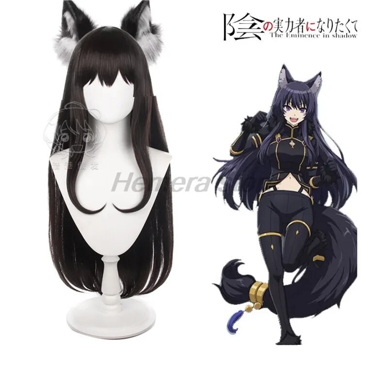 Jual Preorder Anime The Eminence In Shadow Delta Cosplay Wig Sara Black Long Hair Shadow Garden 1720