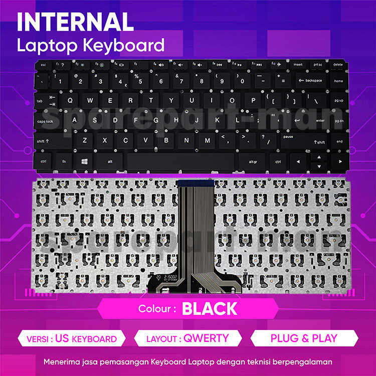 Jual Keyboard Laptop for HP 14-bs 14-bs751TU 14-bs752TU 14-bs753TU ori ...
