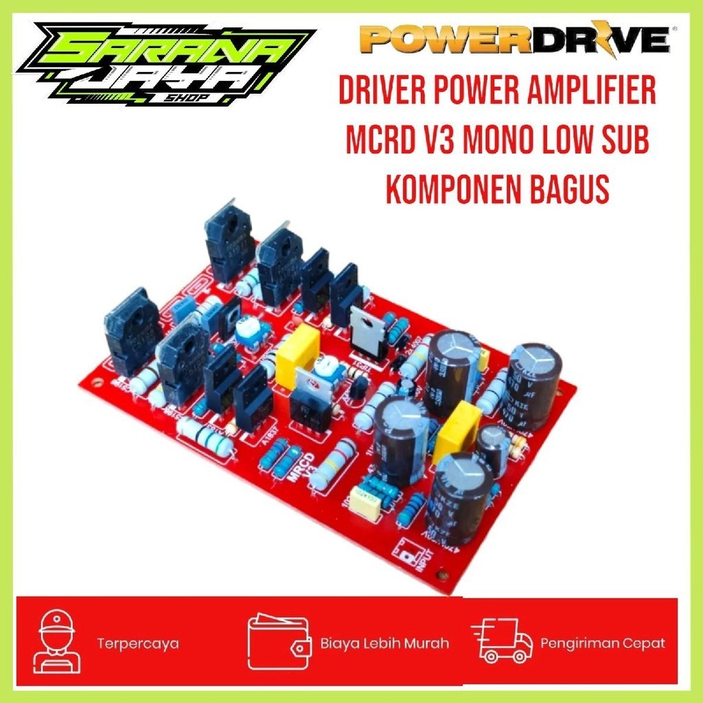 Jual Driver Power Amplifier MCRD V3 Mono Low Sub Komponen Berkwalitas