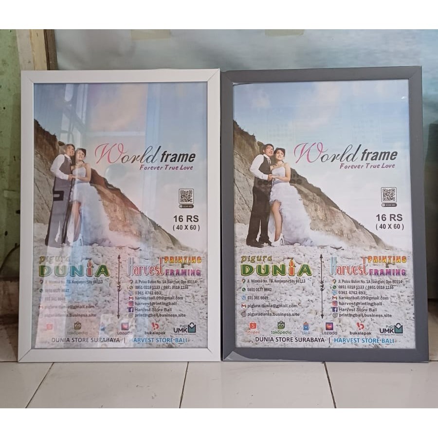 Jual (FREE CETAK) 16RS 16RP Frame Foto - Pigura Photo - Bingkai ...