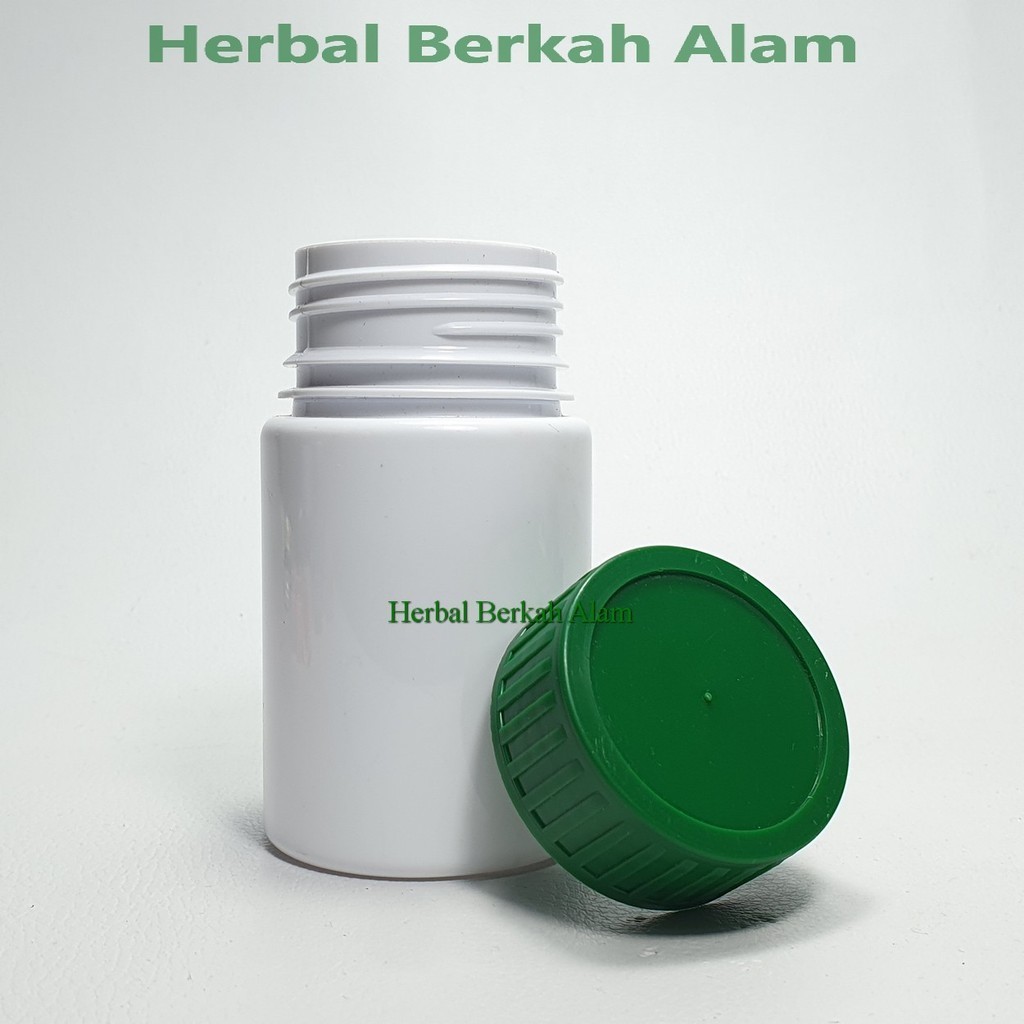 Jual Botol Obat 180 ml PUTIH Tutup Hijau Gerigi Besar / Botol Obat ...