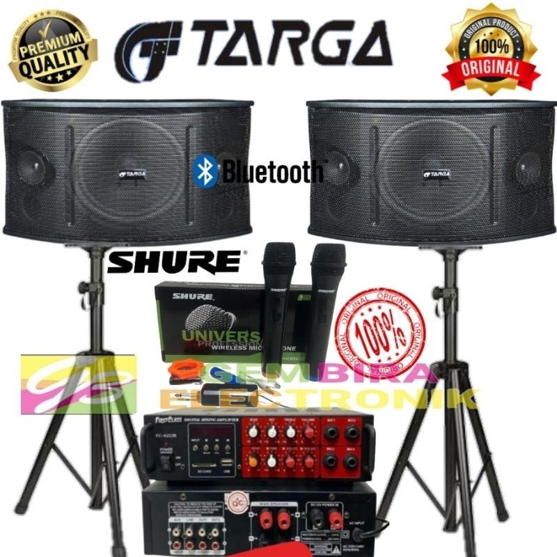 Jual Paket Karaoke Karaoke Speaker 10 Inch Targa Ampli Bluetooth Usb