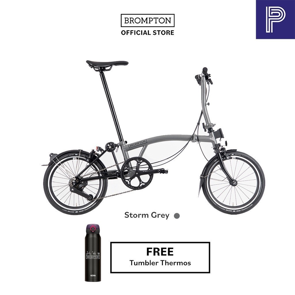 Jual Brompton P Line Urban Storm Grey Shopee Indonesia