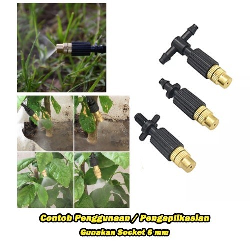Jual Mist Nozzle Head Kuningan Sprayer Spray Fogger Misting Sprinkler ...