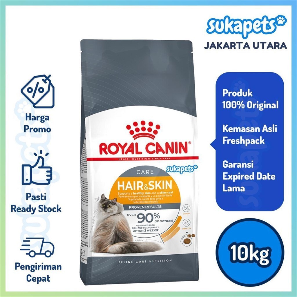 Royal canin hair outlet and skin untuk kitten