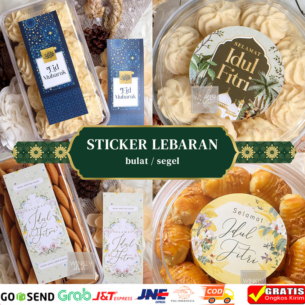 Jual STIKER LEBARAN / Sticker Segel Toples Parcel Ramadan / Label Bulat ...