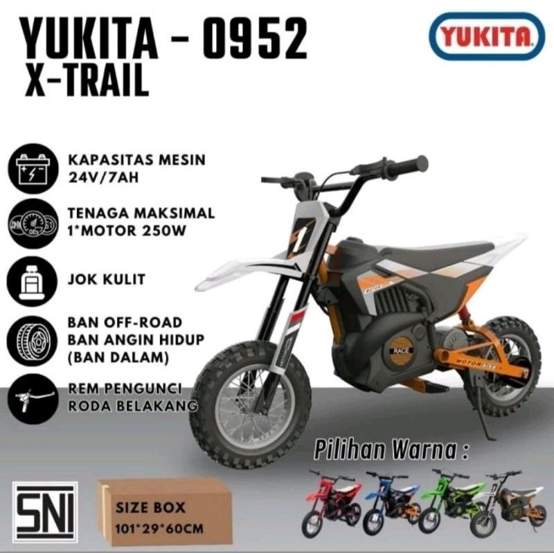 Jual Motor Mini Trail Aki Listrik Electric (Yukita-0952) X-TRAIL READY