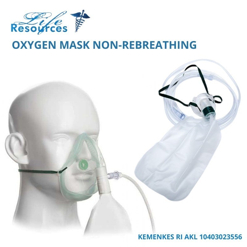 Jual Masker Oxygen Dewasa / Adult Oxygen Mask Rebreathing dan Non ...