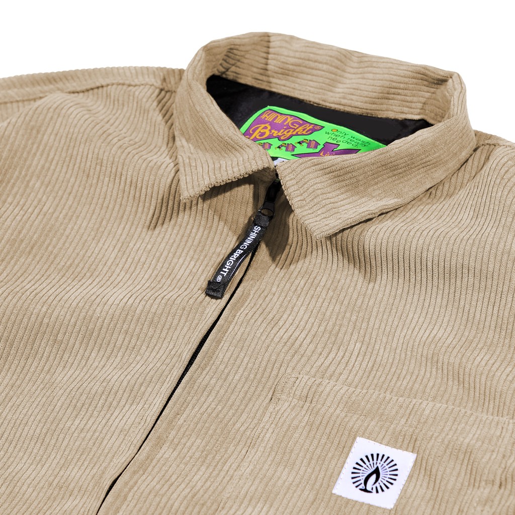 Jual Shining Bright Light Corduroy Work Jacket - Beige | Shopee Indonesia