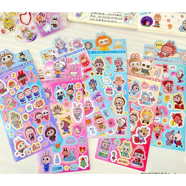 Jual J2 - Stiker blink labubu capybara lucu Sticker popmart | Shopee ...