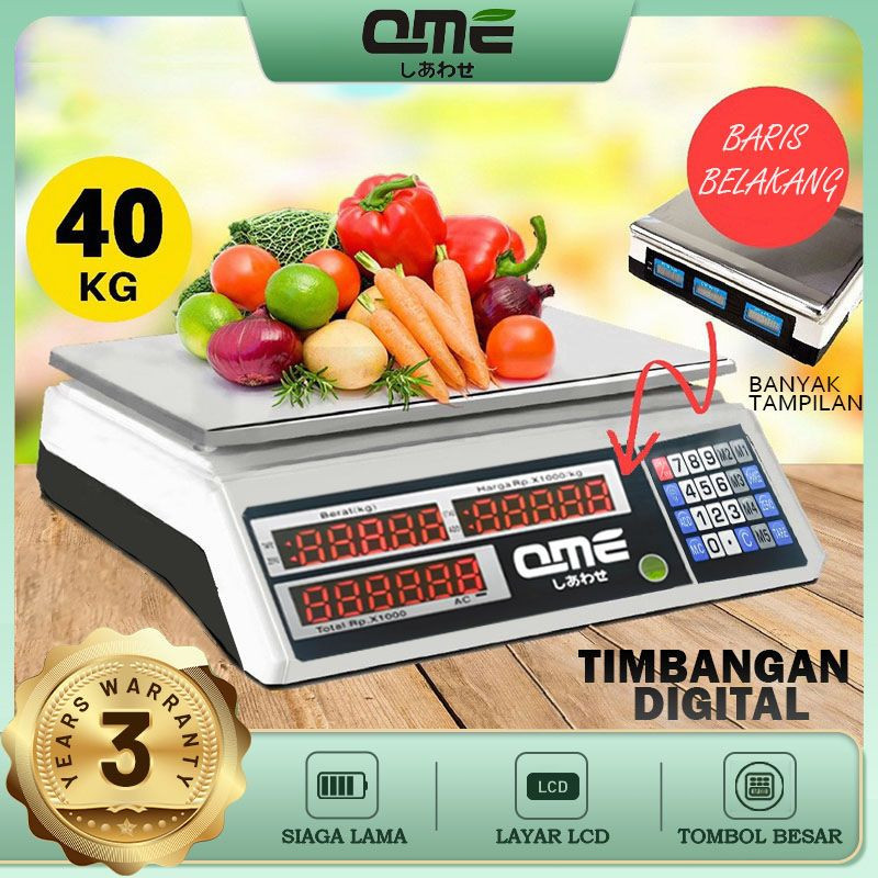 Jual Ar J Qme Digital Computing Scale Kg Double Display Timbangan