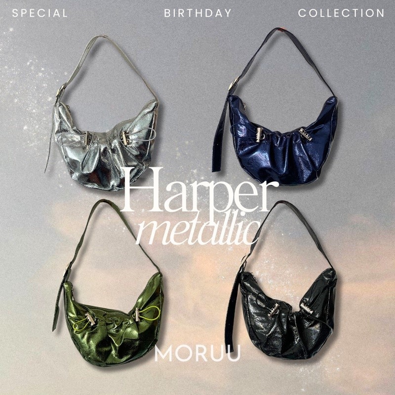 Jual MORUU - Harper (Metallic) Bag /Luminous Collection/ - Tas Bahu ...