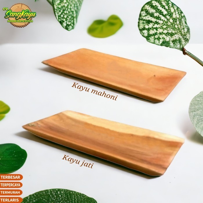 Jual Nampan Piring Saji 10x20 Piring Kayu Nampan Saji Wooden Tray Plate ...