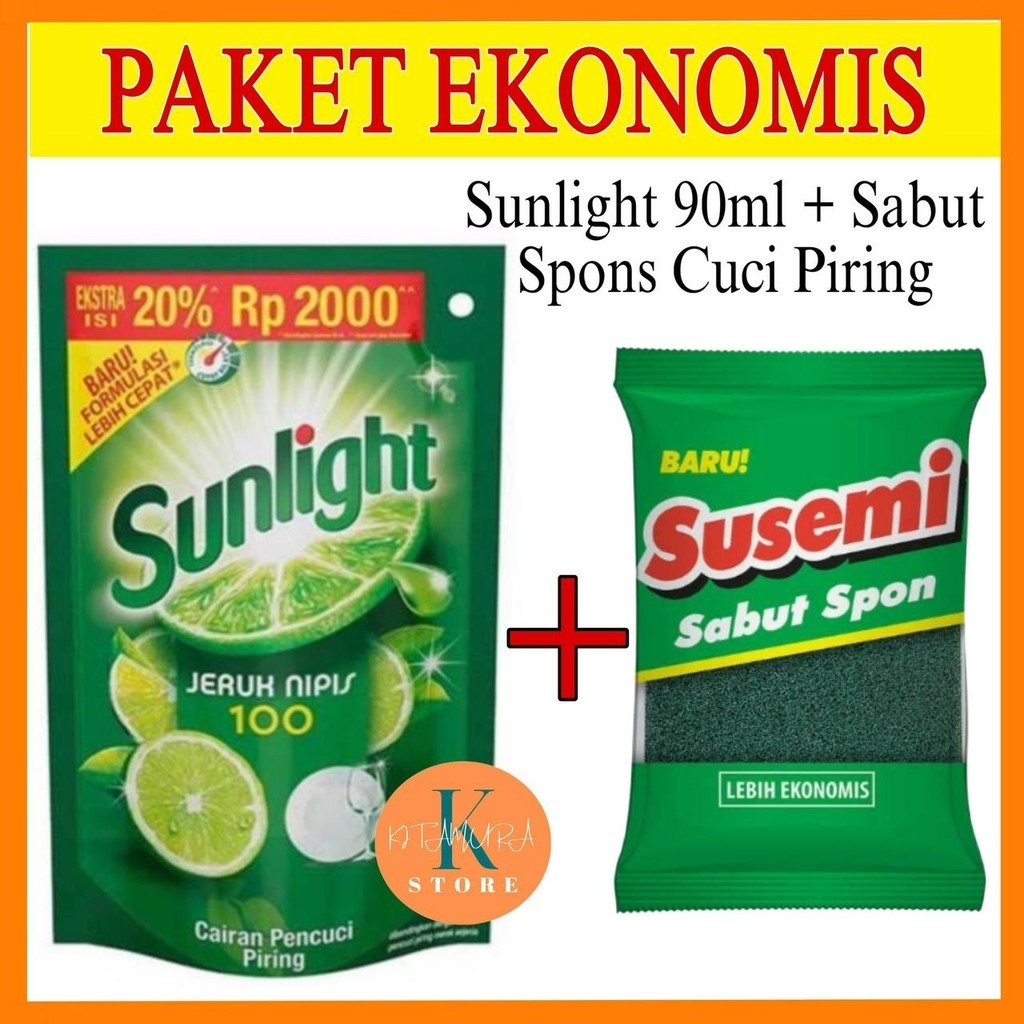 Jual PAKET HEMAT SUNLIGHT 90ml BANDED SPON CUCI PIRING SUSEMI BELI 5 ...