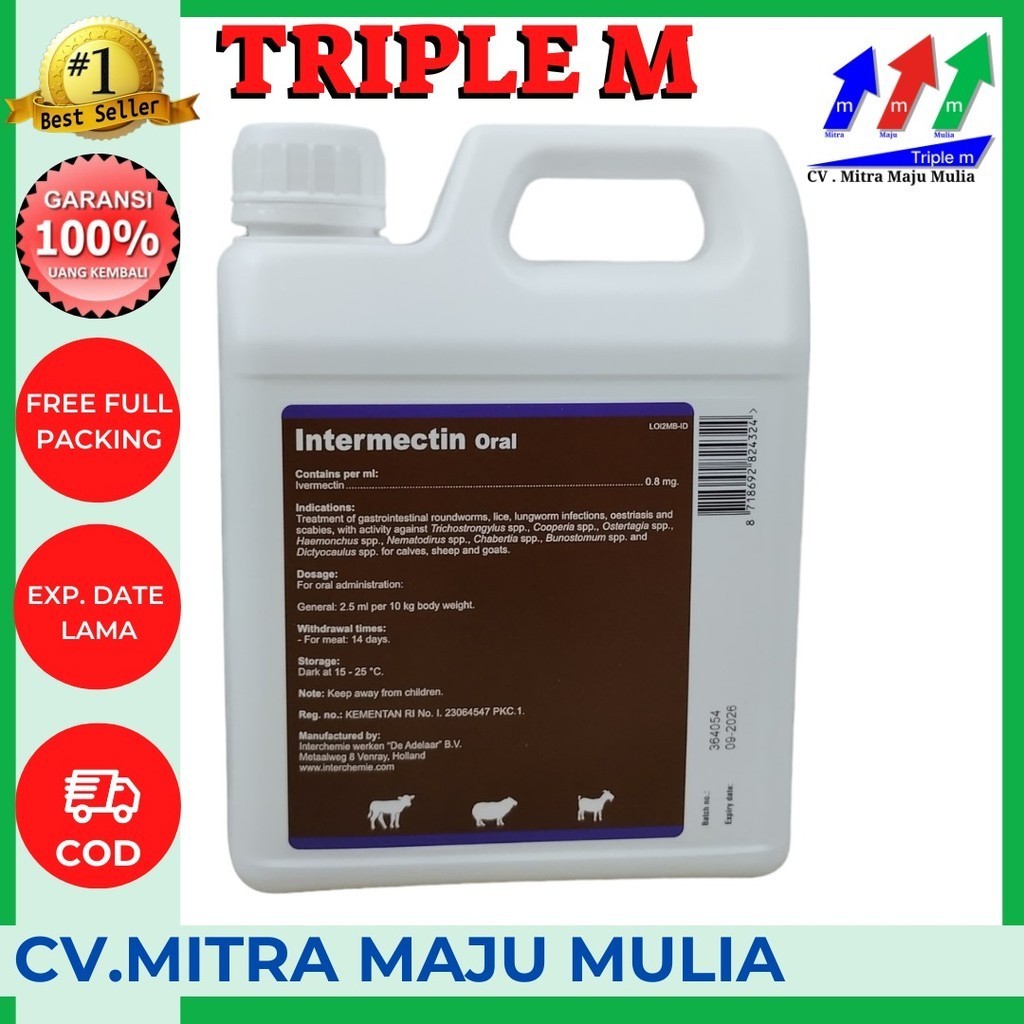 Jual INTERMECTIN ORAL 1 Liter ORIGINAL | Shopee Indonesia