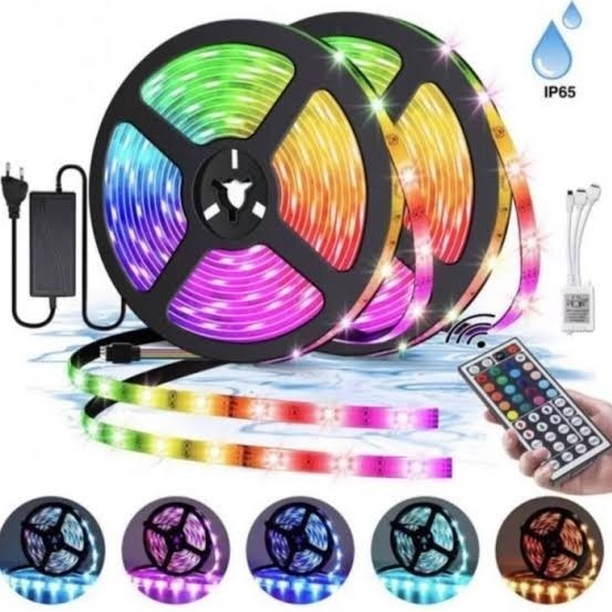 Jual Lampu LED Strip 5050 RGB 10m 44 Key IP44 Sensor Remote IR | Shopee ...