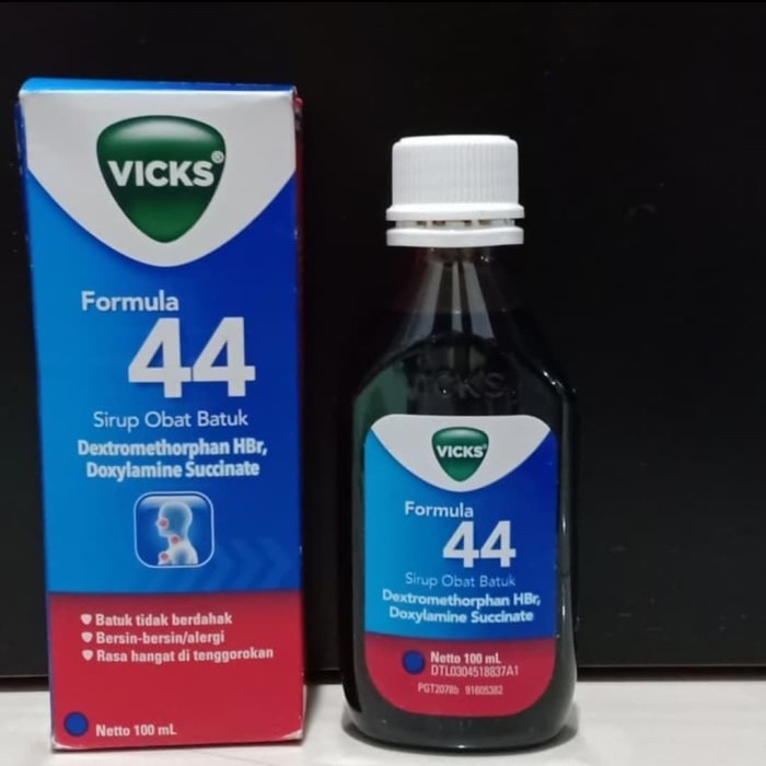 Jual Vicks F44 Dws Sirup 100ml - meringankan batuk alergi,batuk tidak ...