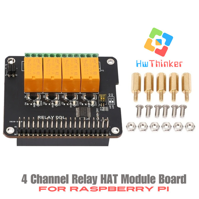 Jual MH27 Modul 4 Channel Relay Hat Board untuk Raspberry Pi Shield ...