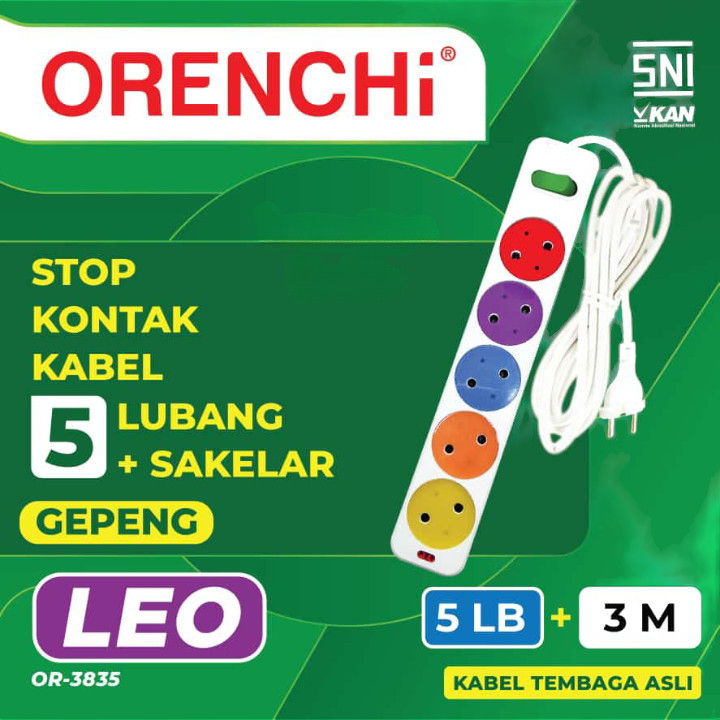 Jual KABEL ORENCHI LEO Panjang 3 Meter | Kabel Colokan Orenchi Leo ...