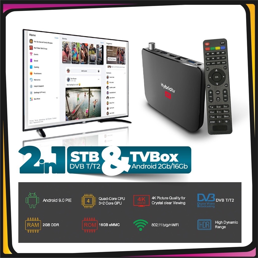 Jual STB TV BOX Android DVB-T2 Hybrid TV 4K UHD -PowerFull - Bigtronik ...