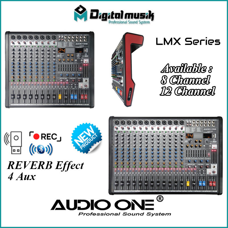 Jual Mixer Audio Lapangan 8 Channel Dan 12 Channel Mx Series Audio One