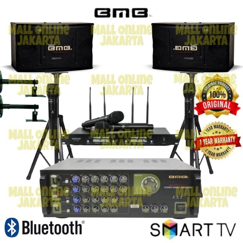 Jual Paket Karaoke Bmb 10 Inch Power Ampli Bmb Bluetooth 4 Mic Wireless