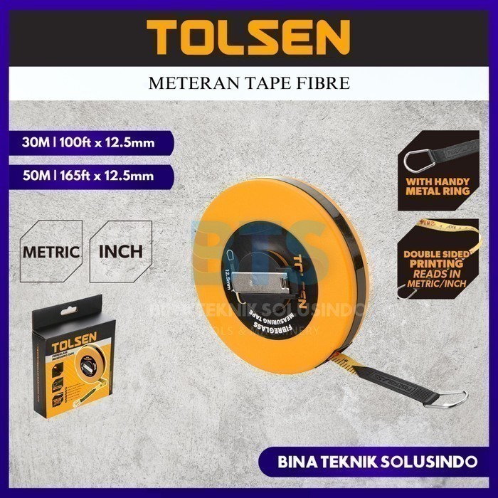 Jual TOLSEN Meteran Roll Fiber 30/50mm | Shopee Indonesia