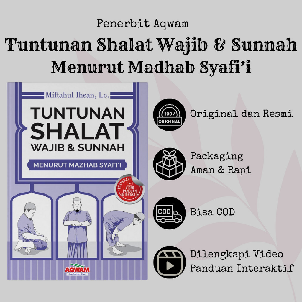 Jual Buku Tuntunan Shalat Wajib & Sunnah Mazhab Syafii, Penerbit Aqwam ...