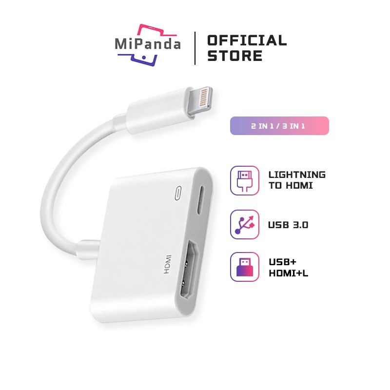 Jual Mipanda Lightning To HDMI Adapter HUB Digital Converter Phone To ...