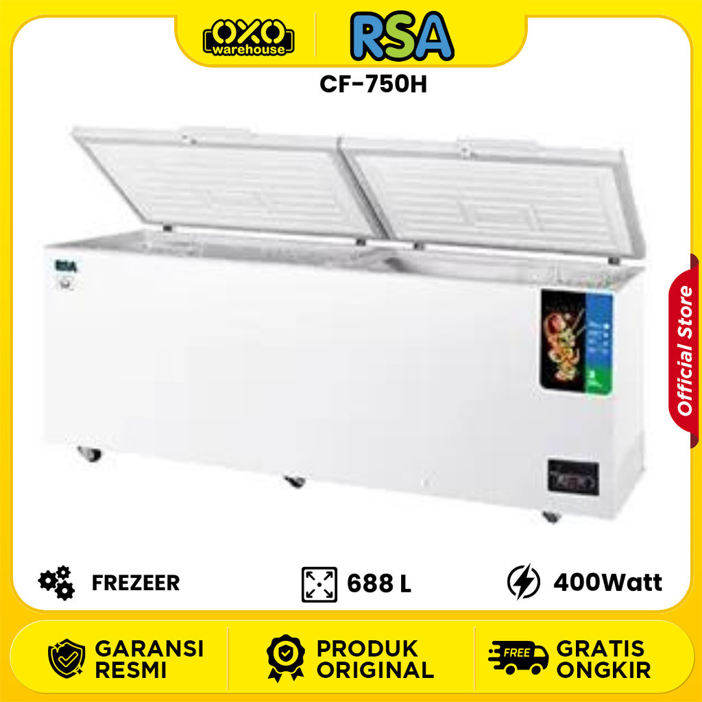 Jual RSA Chest Freezer RSA CF-750 H 688 Liter Low Watt Garansi Resmi ...
