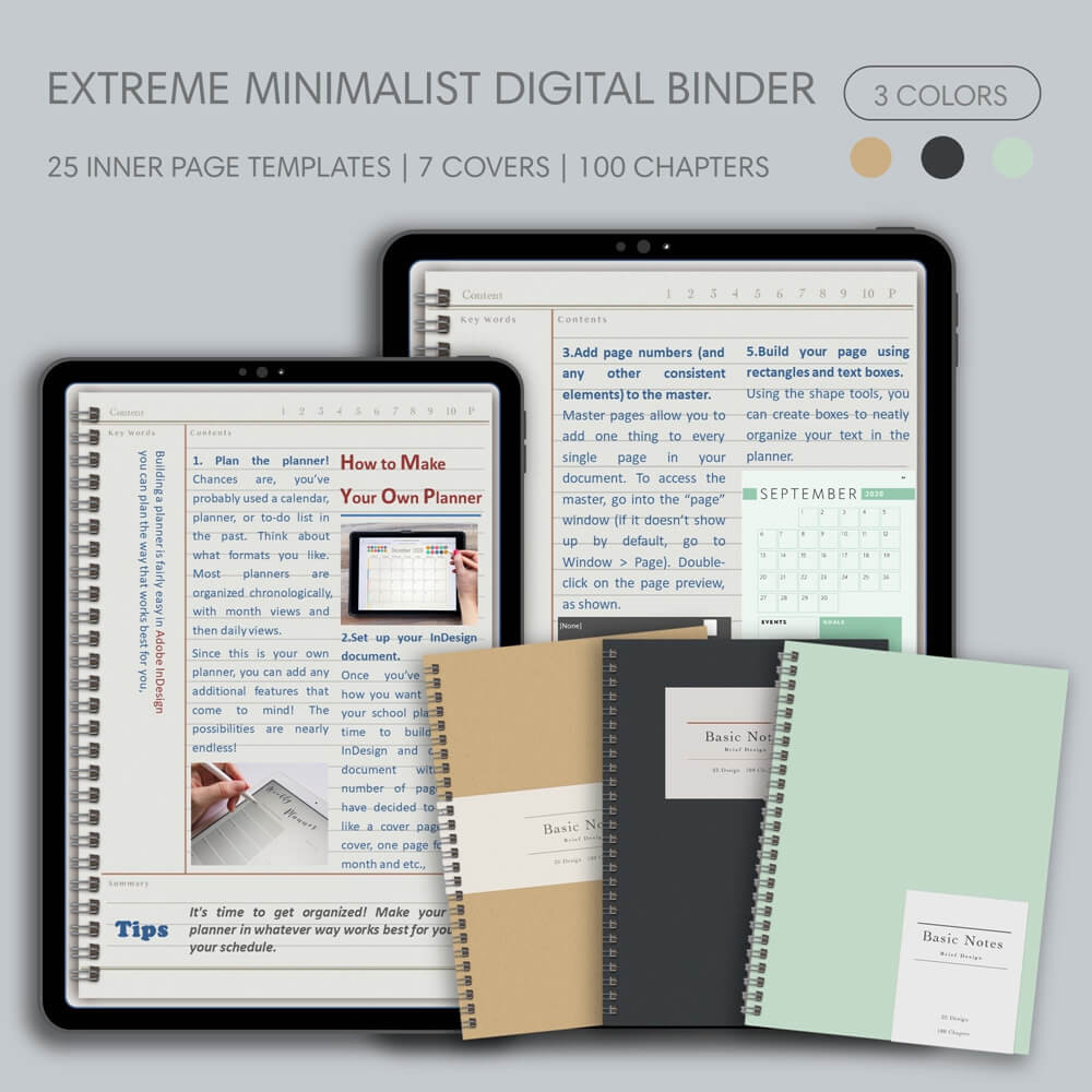 Jual Extreme Minimalist Digital Notebook BuJo Journal Note taking Study ...