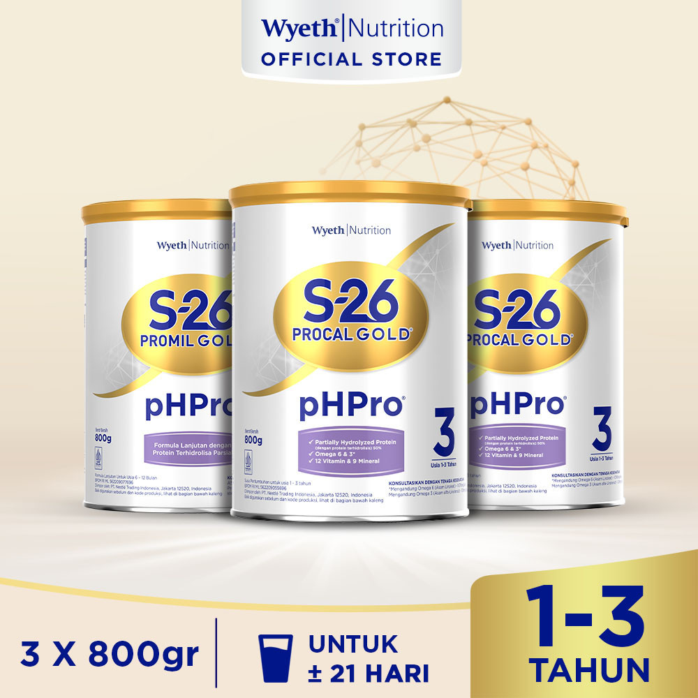 Jual S-26 Procal GOLD pHPro Tahap 3 Susu Pertumbuhan Anak Usia 1-3 ...