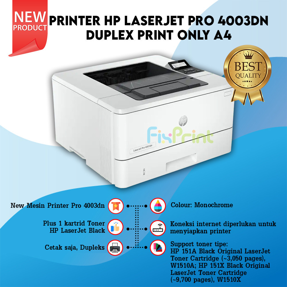 Jual New Printer Hp Laserjet Pro 4003dn 2z609a Pengganti Printer Hp Laserjet M404dn 0412