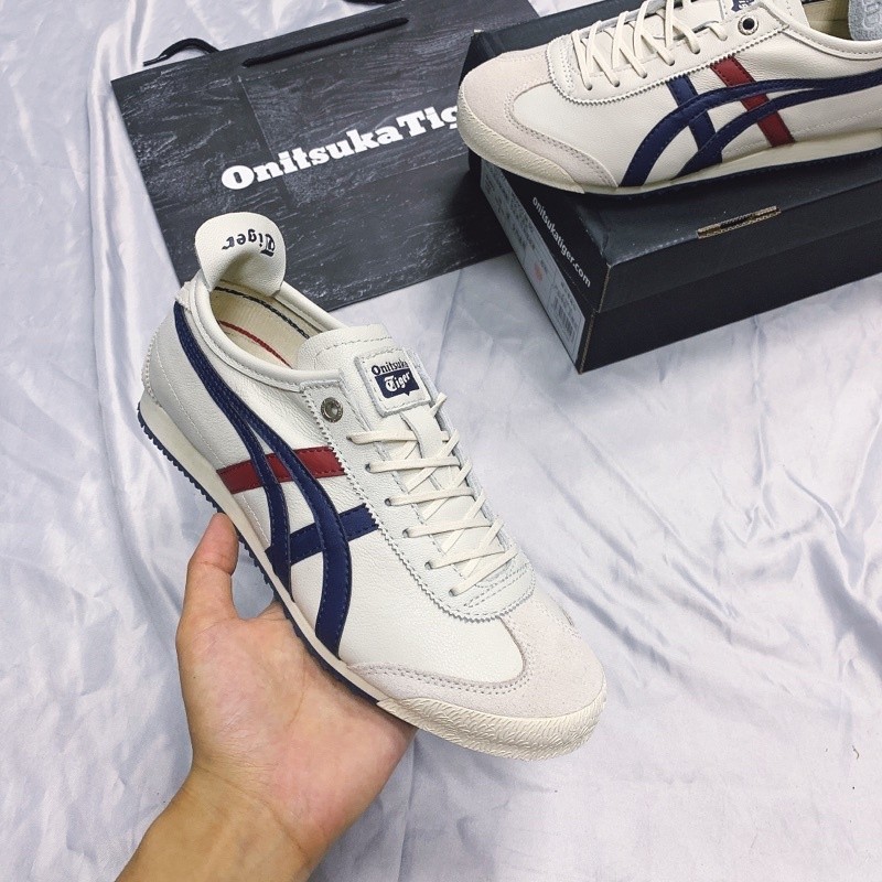 Sepatu Onitsuka Super Deluxe Cream Blue Red