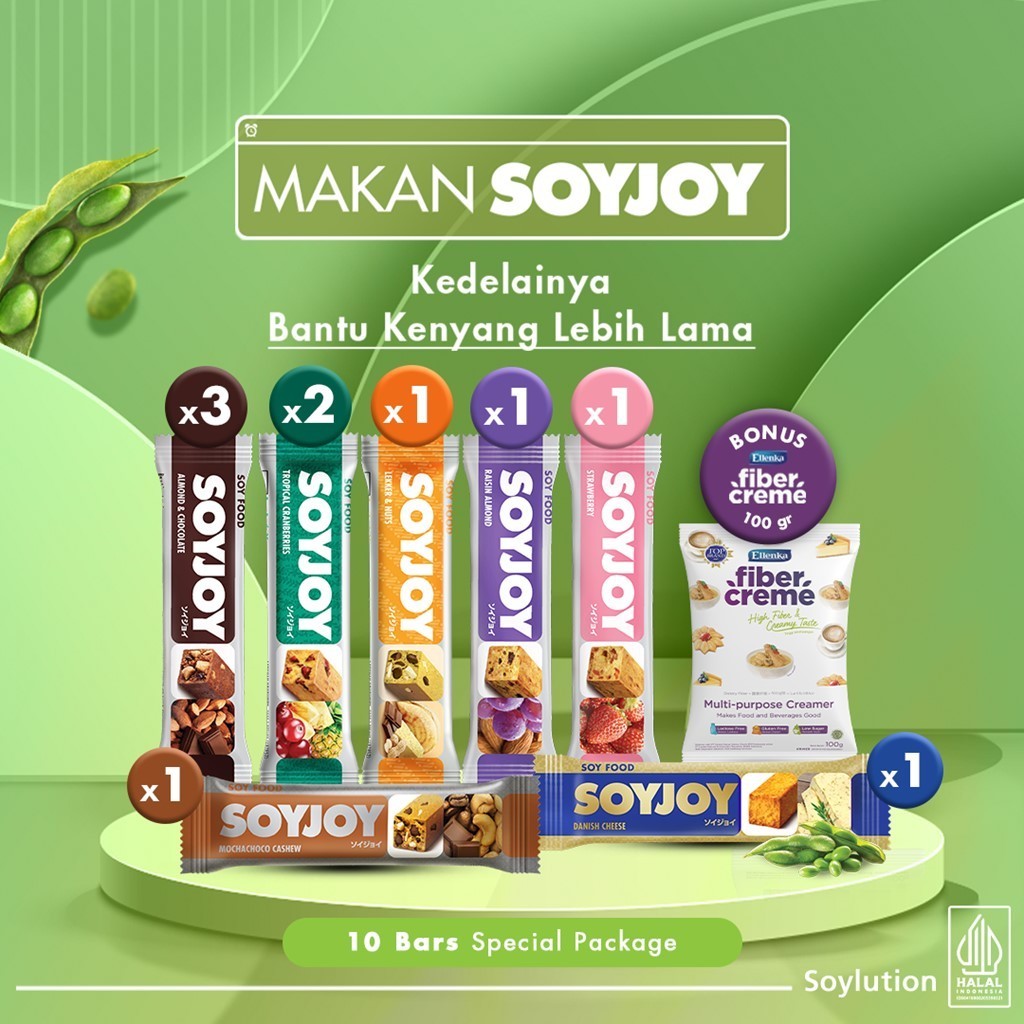 Jual SOYJOY Snack Bar Kedelai Mixed Variant - 10 Bar + BONUS ...