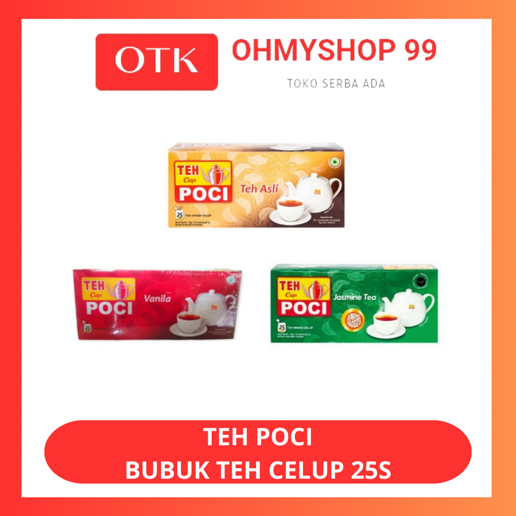 Jual TEH CAP POCI Bubuk Teh Celup 25S | Shopee Indonesia