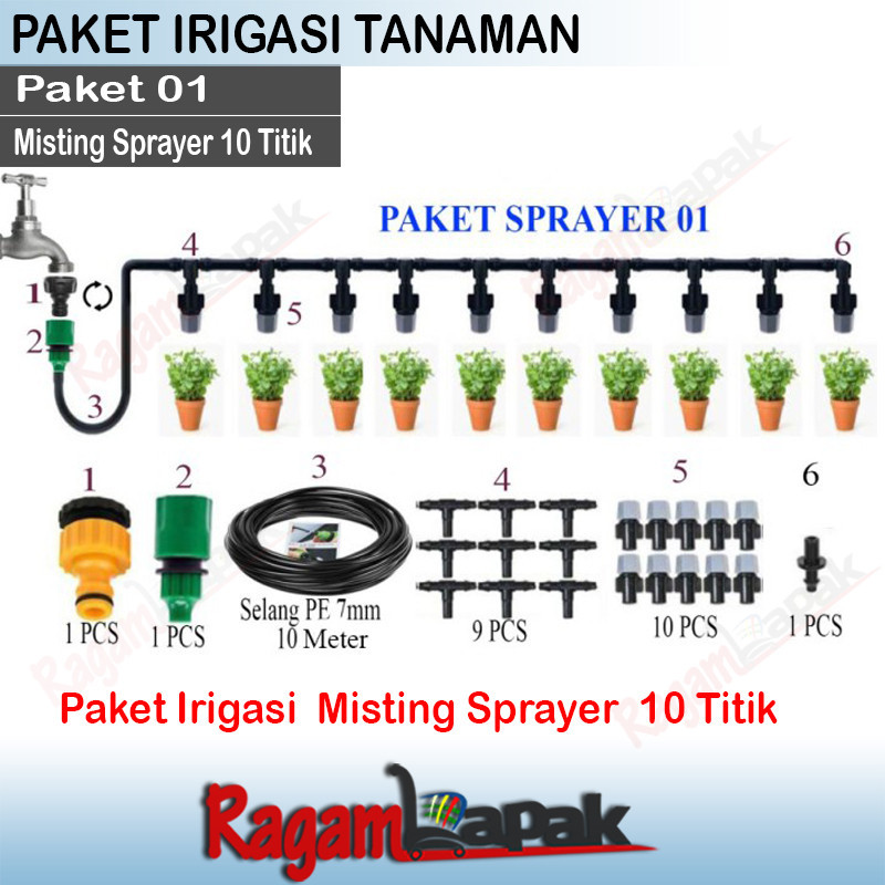 Paket Irigasi Sistem Misting Paket Irigasi Sprayer  Mist Sprayer (G01)