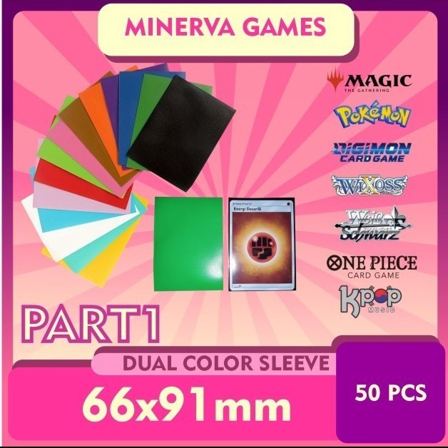 Jual Minerva Dual Color Card Sleeve TCG 66 x 91mm Pokemon MTG One Piece ...