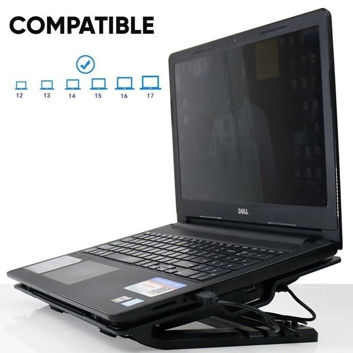 Jual Stand Cooling Pad Cooler Kipas Pendingin Laptop Notebook 2 Kipas ...