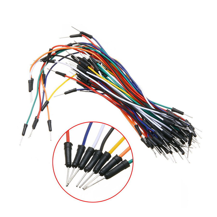 65 Piece Breadboard Jumper Wire Cable Set | Male-to-Male For Arduino, PIC, Prototyping